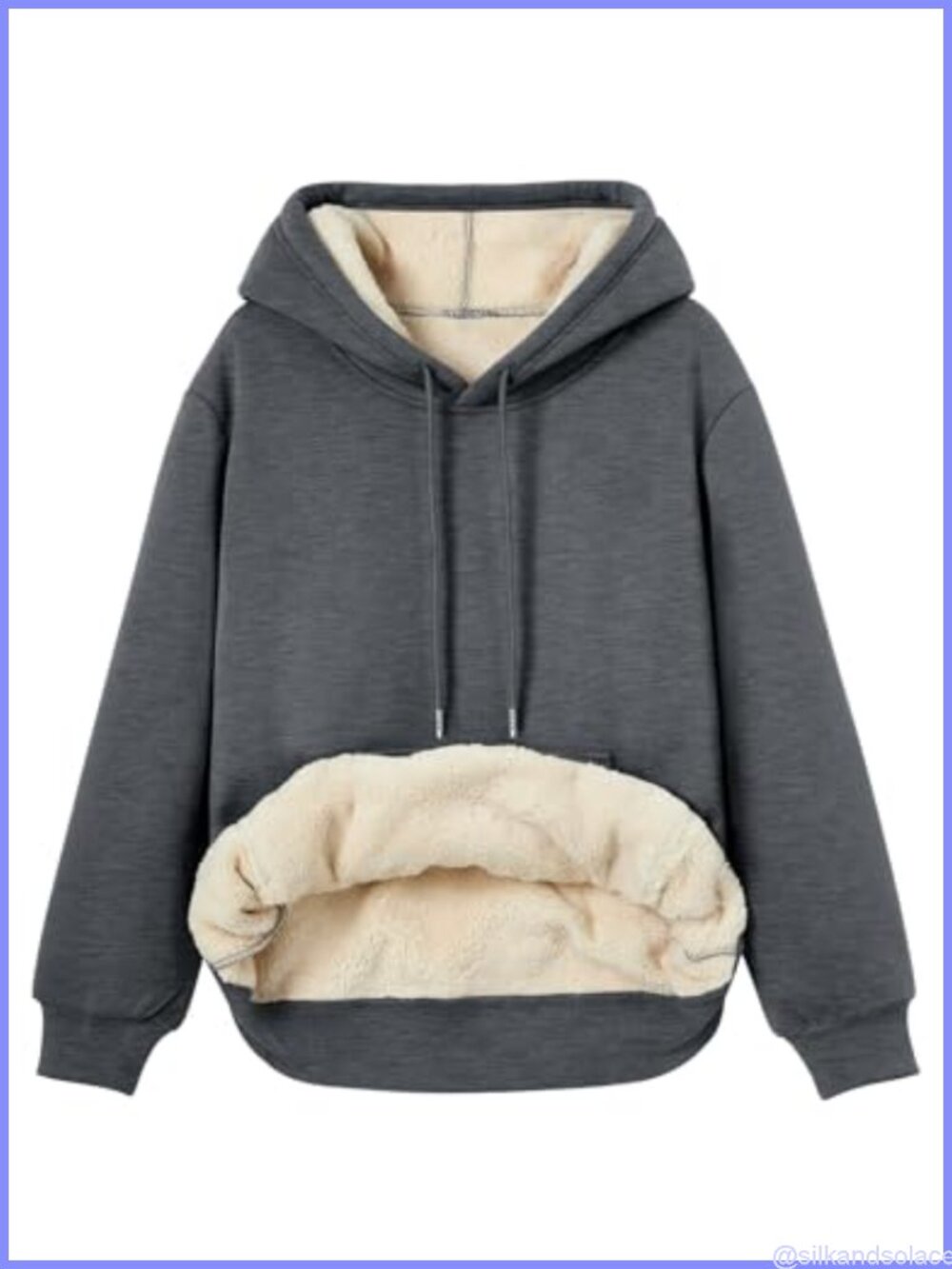 Womens Fleece Sherpa Lined Hoodie Winter Pullover Sweatshirt